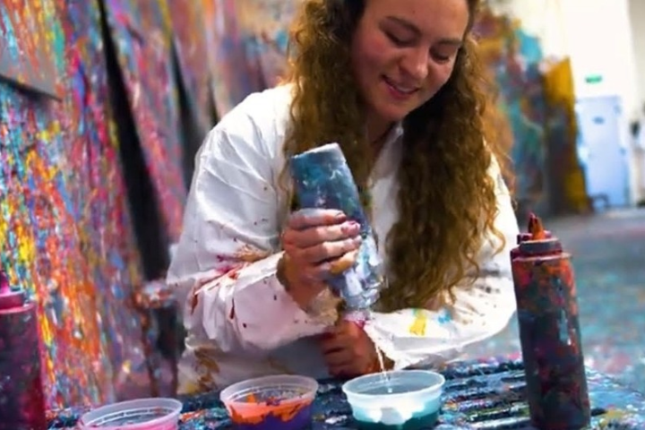 a person talking on a cell phone
